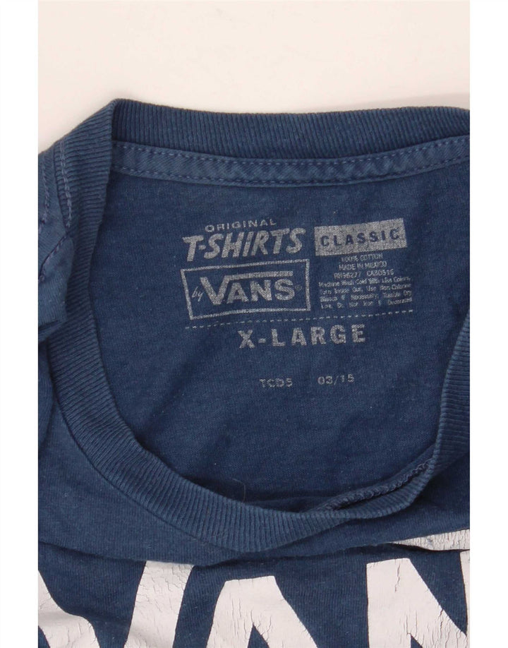 Мужская футболка с рисунком Vans Top XL, синяя, хлопок