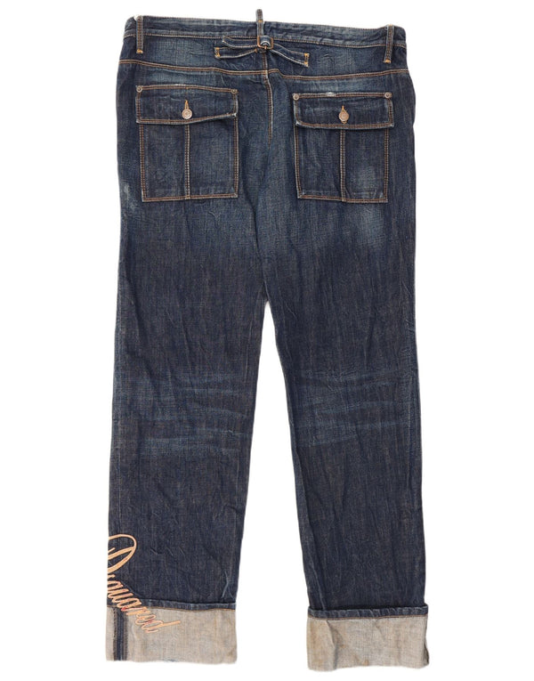 Мужские прямые джинсы Dsquared2 IT 52 XL W36 L30 темно-синие, хлопок