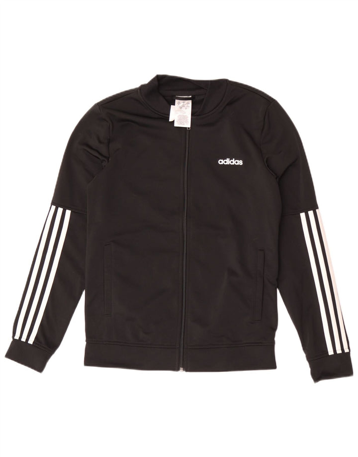 Женская спортивная куртка Adidas UK 8/10, маленький черный полиэстер