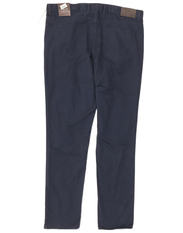 Michael Kors Мужские повседневные брюки Parker Slim Fit W36 L32 Темно-синие хлопковые