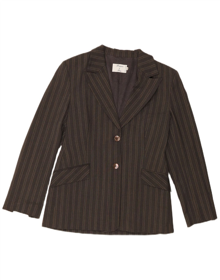 Женский пиджак на 2 пуговицах Bianco e Blu IT 42 Средний Серый В Полоску