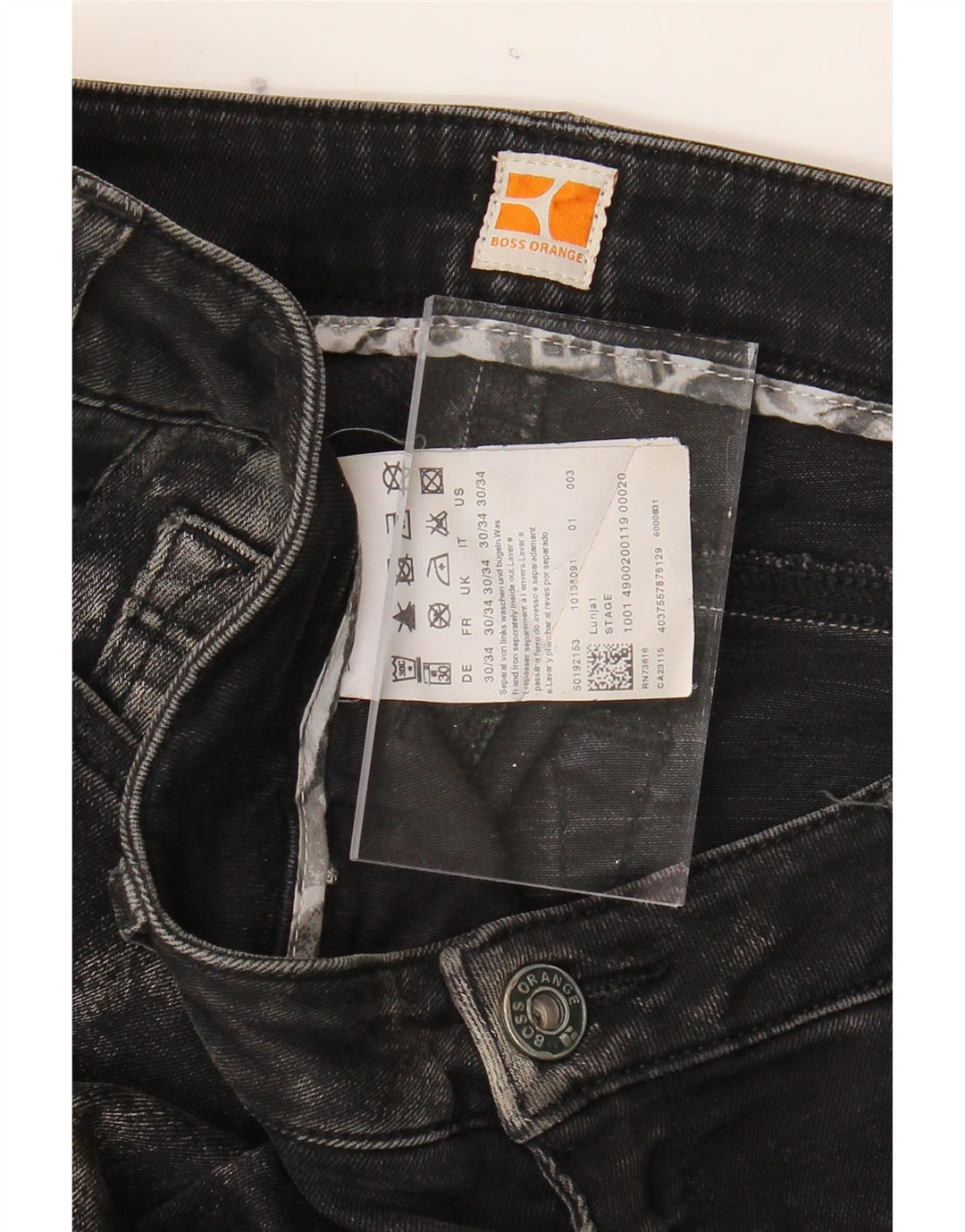 HUGO BOSS Womens Slim Jeans W30 L34 Black Cotton Vintage Hugo Boss and Second-Hand Hugo Boss from Messina Hembry 