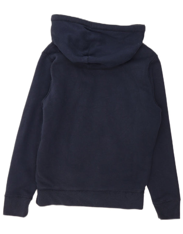 Женский свободный свитер с капюшоном на молнии Hollister UK 6 XS, темно-синий, хлопок