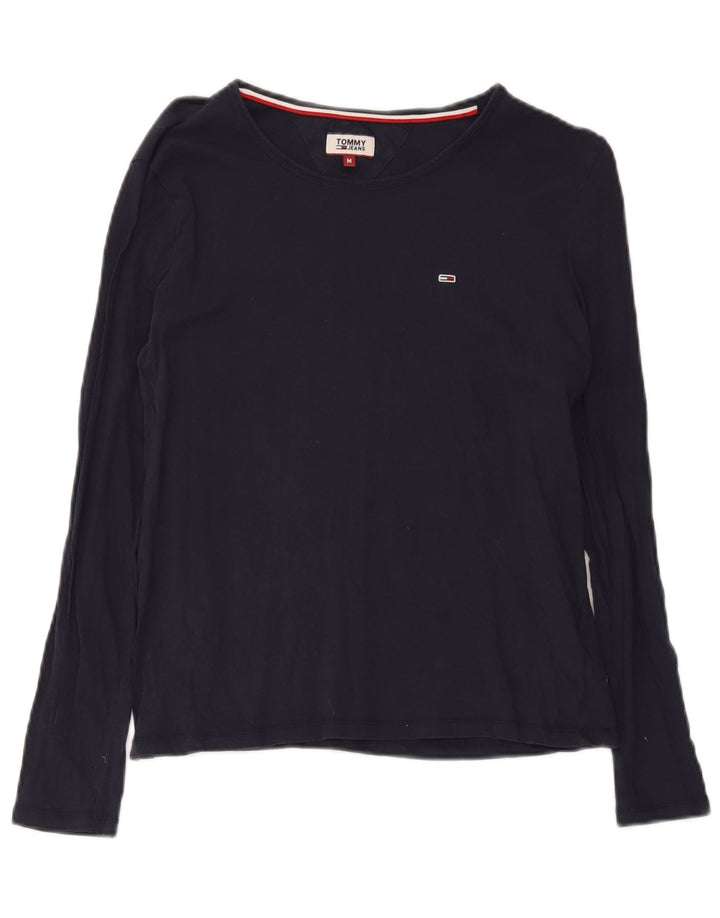 Женский топ Tommy Hilfiger с длинным рукавом UK 14, средний темно-синий, хлопок