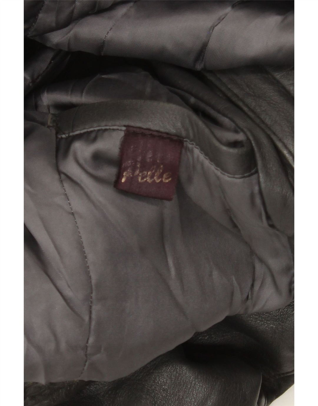 Винтажная мужская кожаная куртка UK 38, средняя черная кожаная куртка