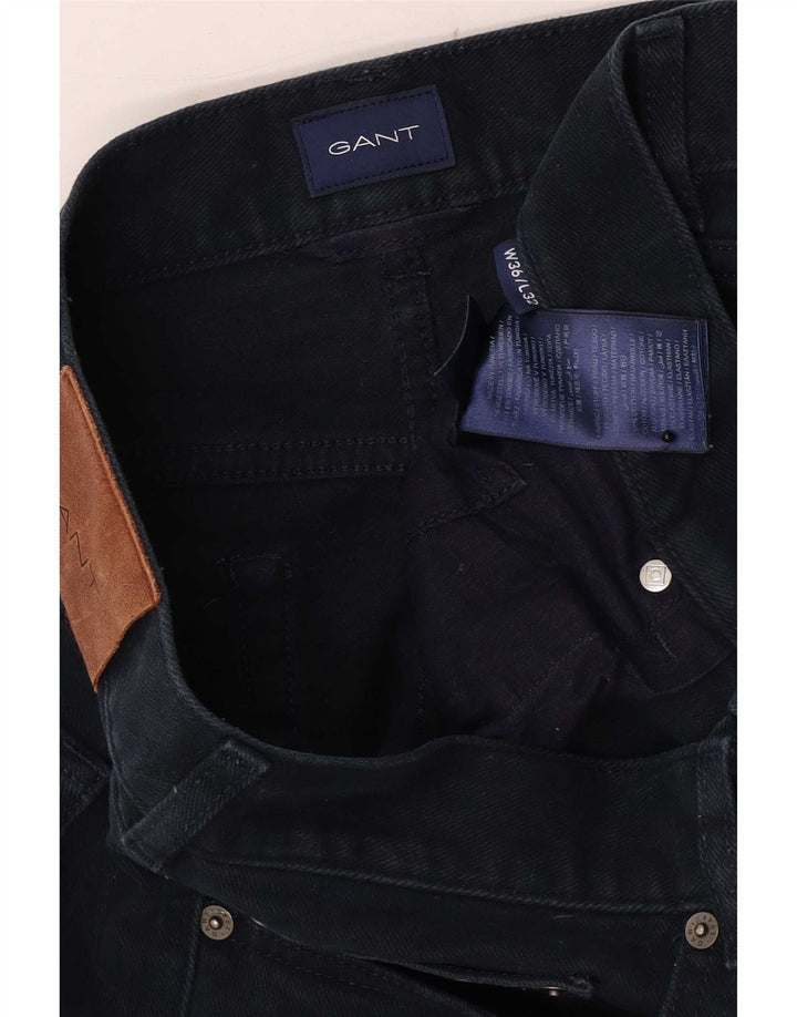 Мужские прямые джинсы Gant стандартного кроя W36 L32 темно-синие, хлопок