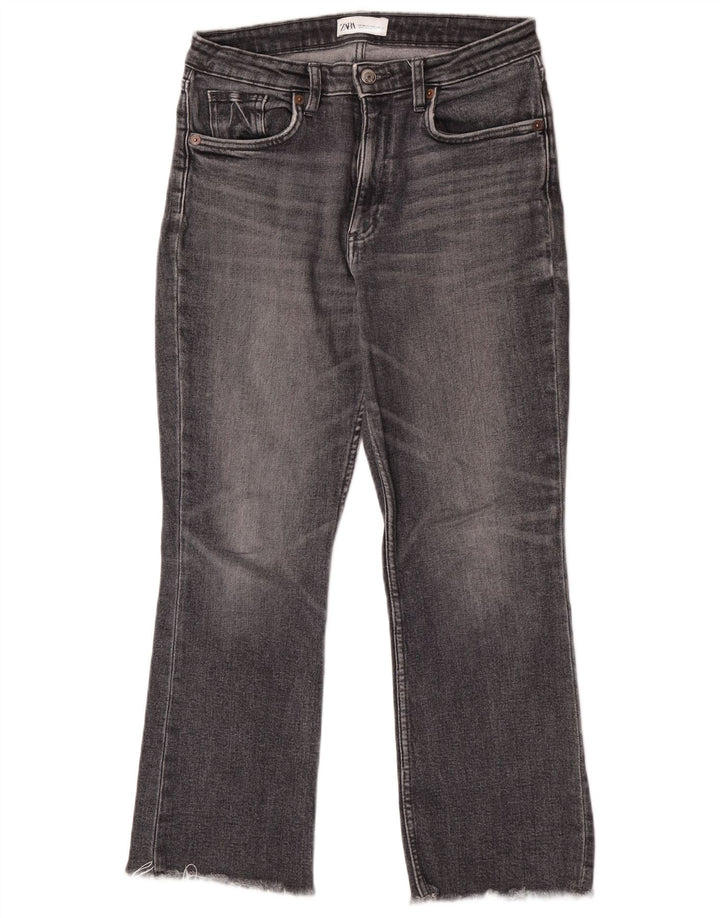 Женские укороченные джинсы Zara EU 36 XS W26 L25 Серые