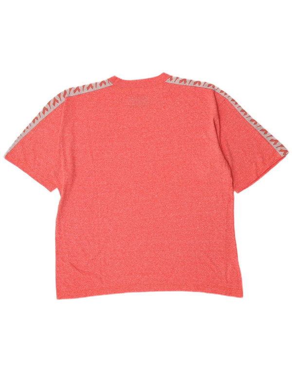 Diadora Mens Graphic T-Shirt Top Large Pink Colourblock Cotton