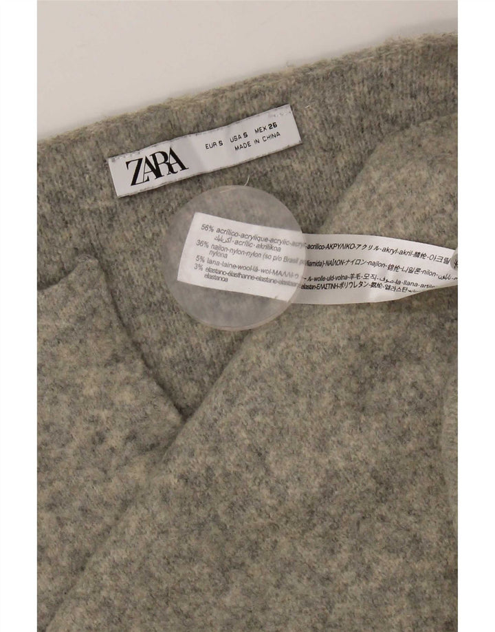 Женский вязаный комплект из 2 предметов оверсайз Zara UK 10, маленький серый акрил