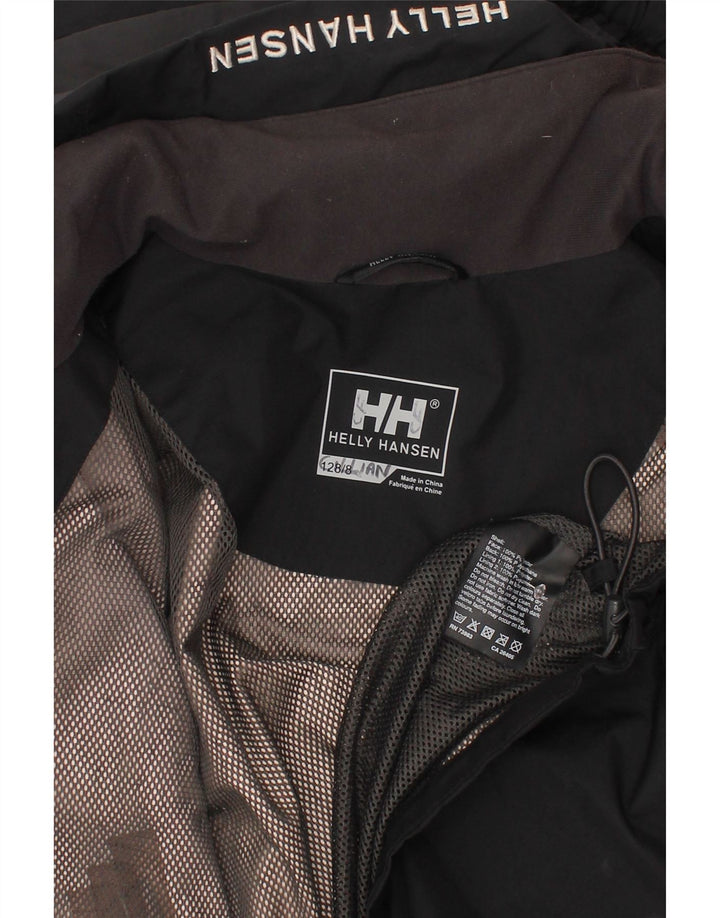 Helly Hansen Ветровка для мальчиков с капюшоном 7-8 лет, черный полиэстер