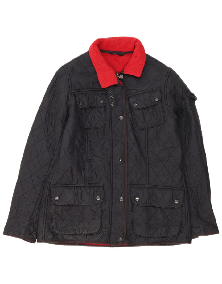 Женская стеганая куртка Barbour UK 14, большая черная