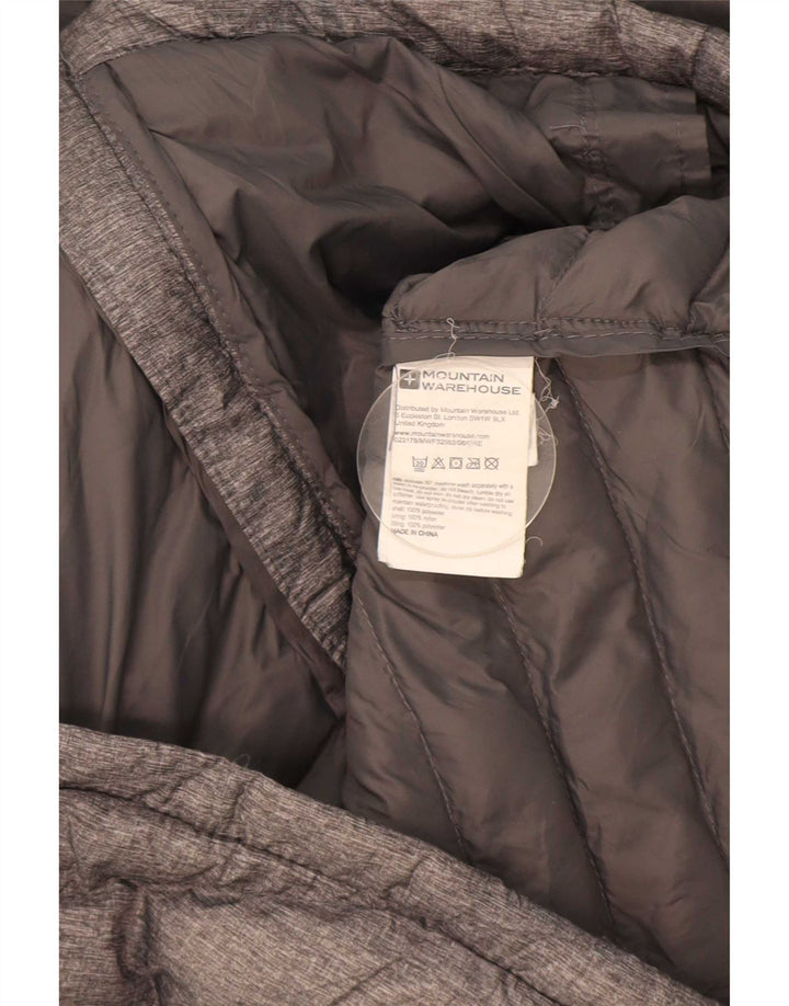 Женская стеганая куртка с капюшоном Mountain Warehouse UK 14, большой серый полиэстер