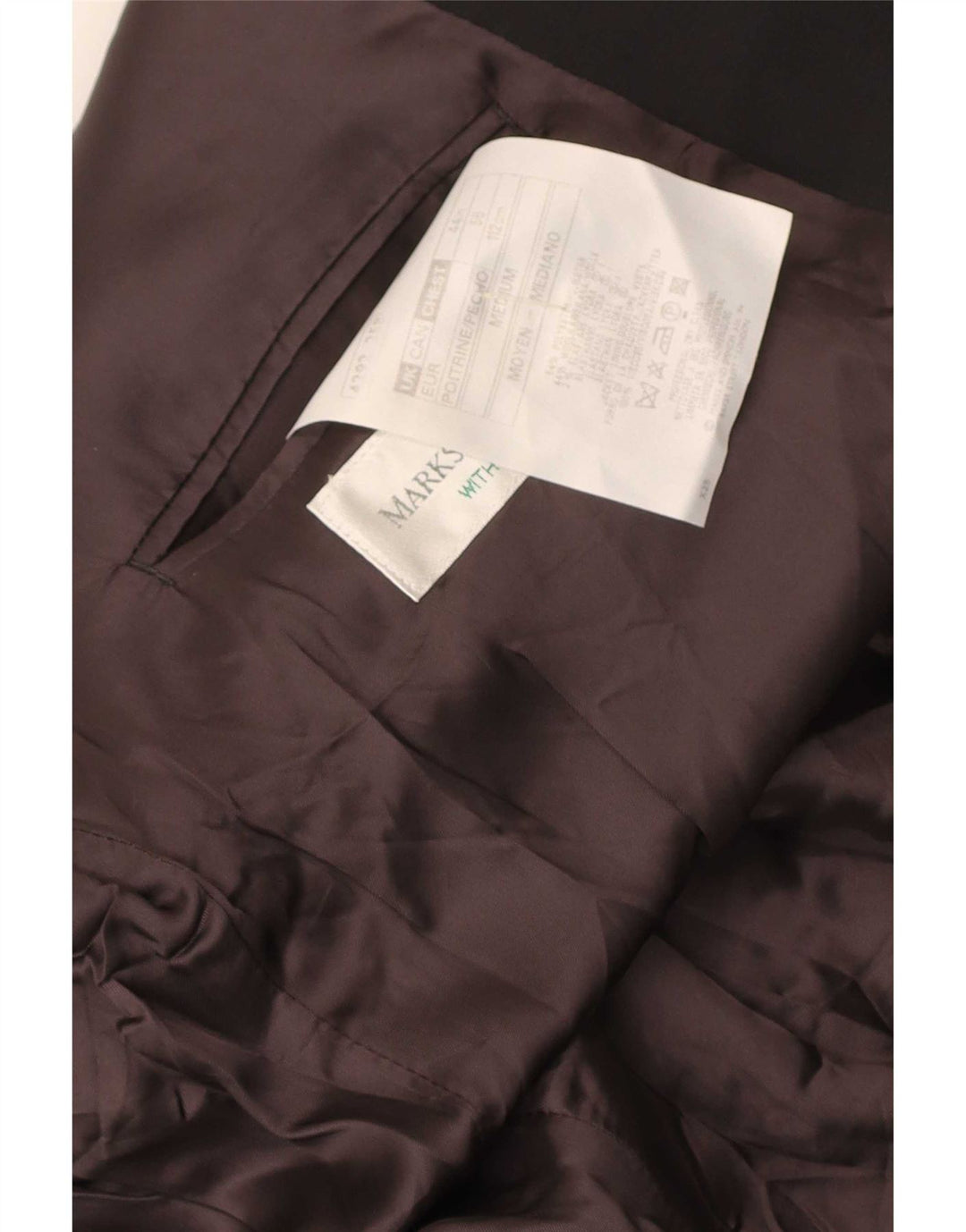 Мужской двубортный пиджак Marks & Spencer UK 44 XL, черный полиэстер