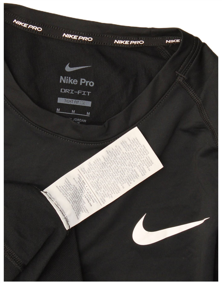 Мужская футболка Nike Dri Fit, средний черный полиэстер