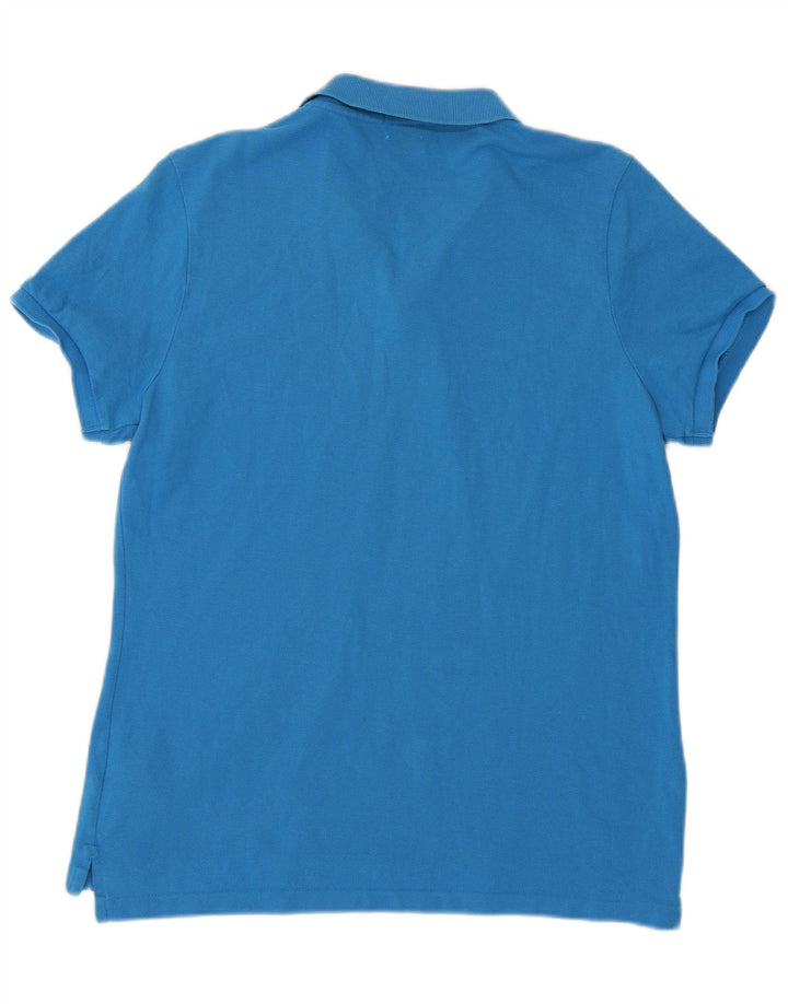 Женская узкая рубашка-поло POLO RALPH LAUREN, Великобритания, 18 XL, синяя, хлопок