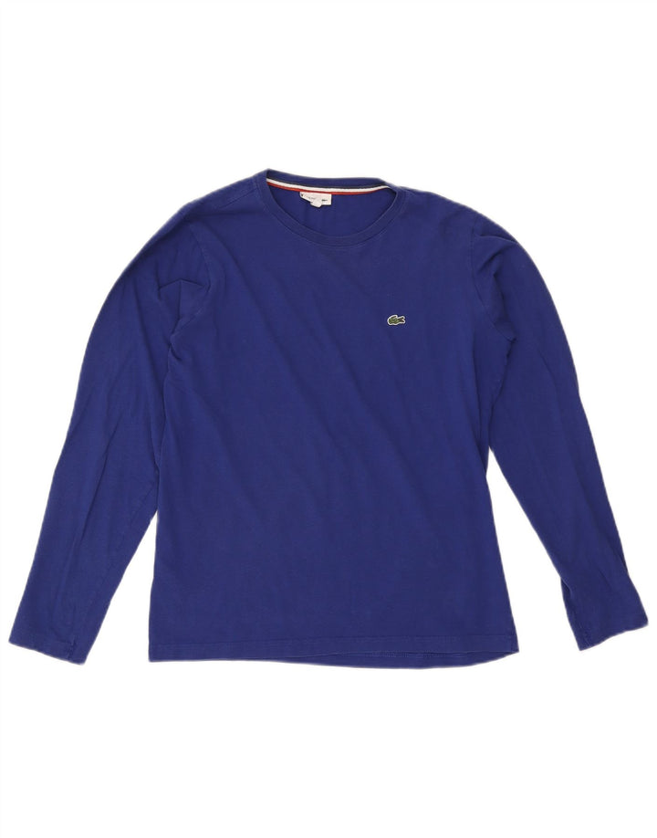 Lacoste Топ с длинными рукавами для мальчиков 15-16 лет, синий хлопок