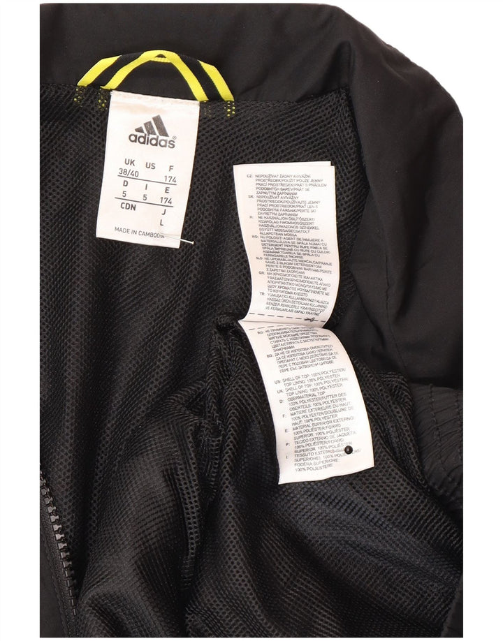 Мужская спортивная куртка Adidas UK 38/40, средний черный, цветной блок