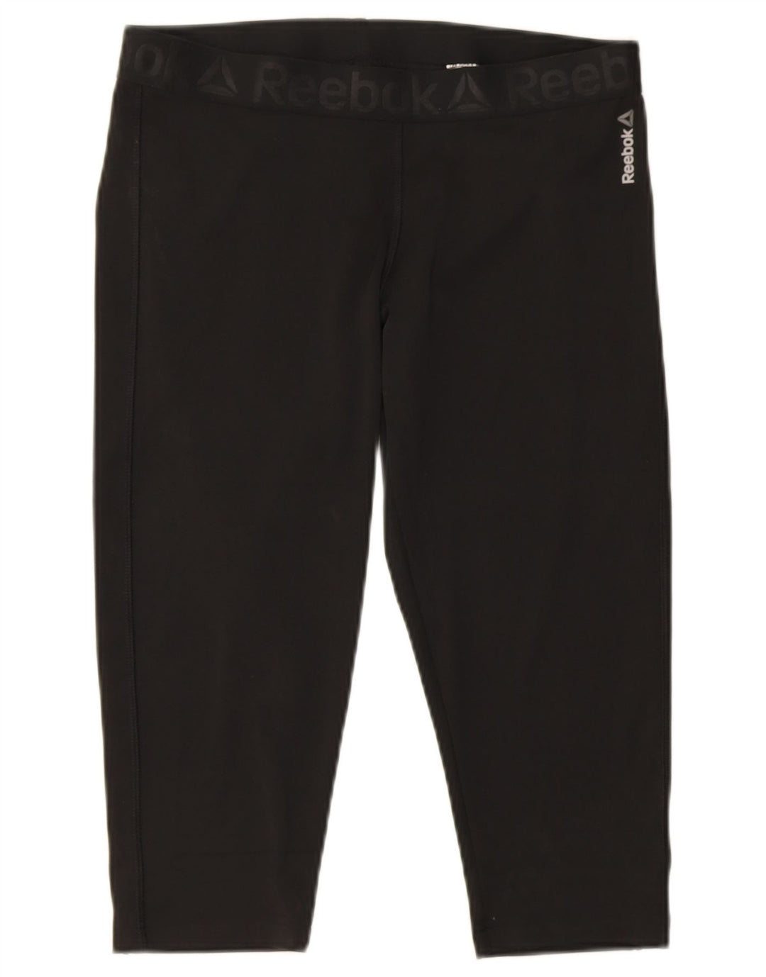 Женские леггинсы-капри Reebok UK 16/18, большие черные, полиэстер