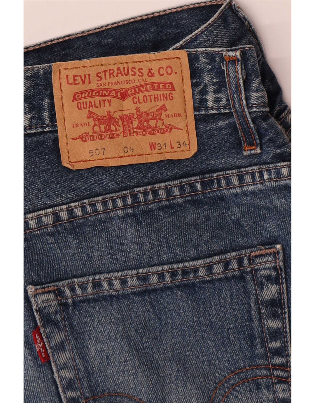 Мужские джинсы Levi's 507 Slim Bootcut W31 L34 Синие, хлопок