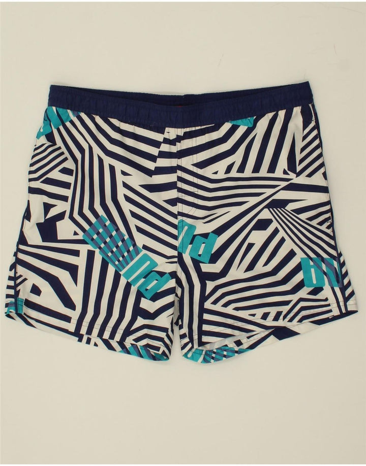 PUMA Boys Swimming Shorts 13-14 Years  Navy Blue Geometric Polyester Vintage Puma and Second-Hand Puma from Messina Hembry 