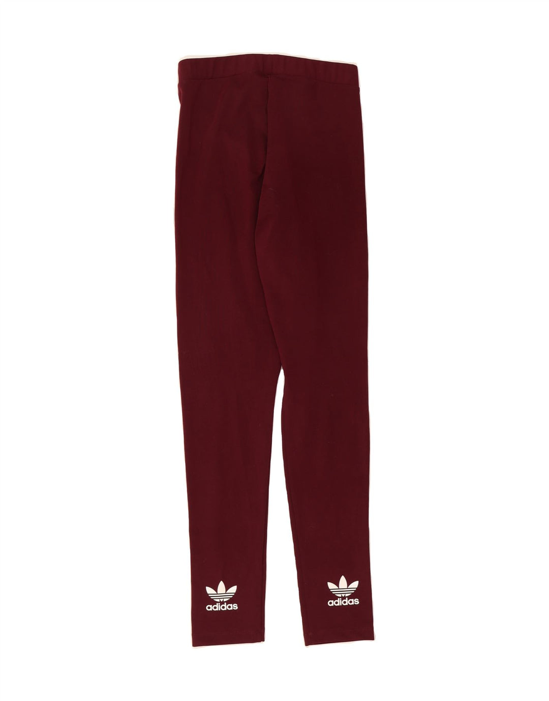 ADIDAS Womens Graphic Leggings UK 8 Small  Burgundy Polyester Vintage Adidas and Second-Hand Adidas from Messina Hembry 