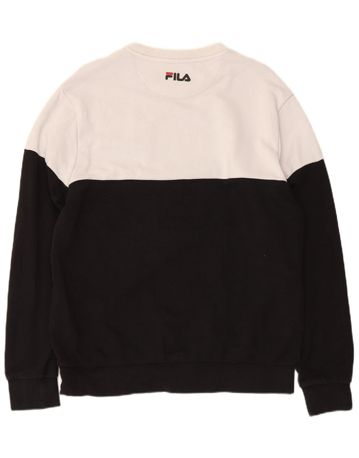 Женский джемпер с рисунком FILA UK 14, средний черный, с цветными блоками