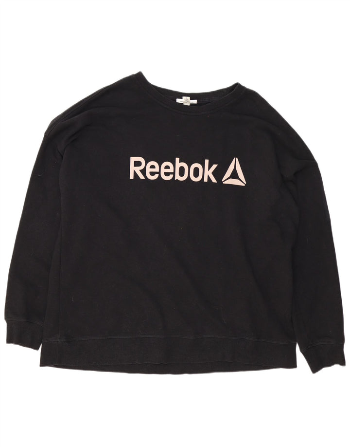 Мужской свитер с рисунком Reebok XL, черный
