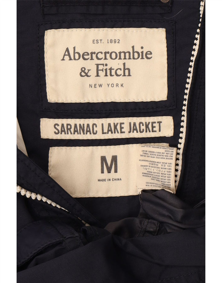 Мужской бомбер Abercrombie & Fitch UK 38, средний темно-синий, нейлон