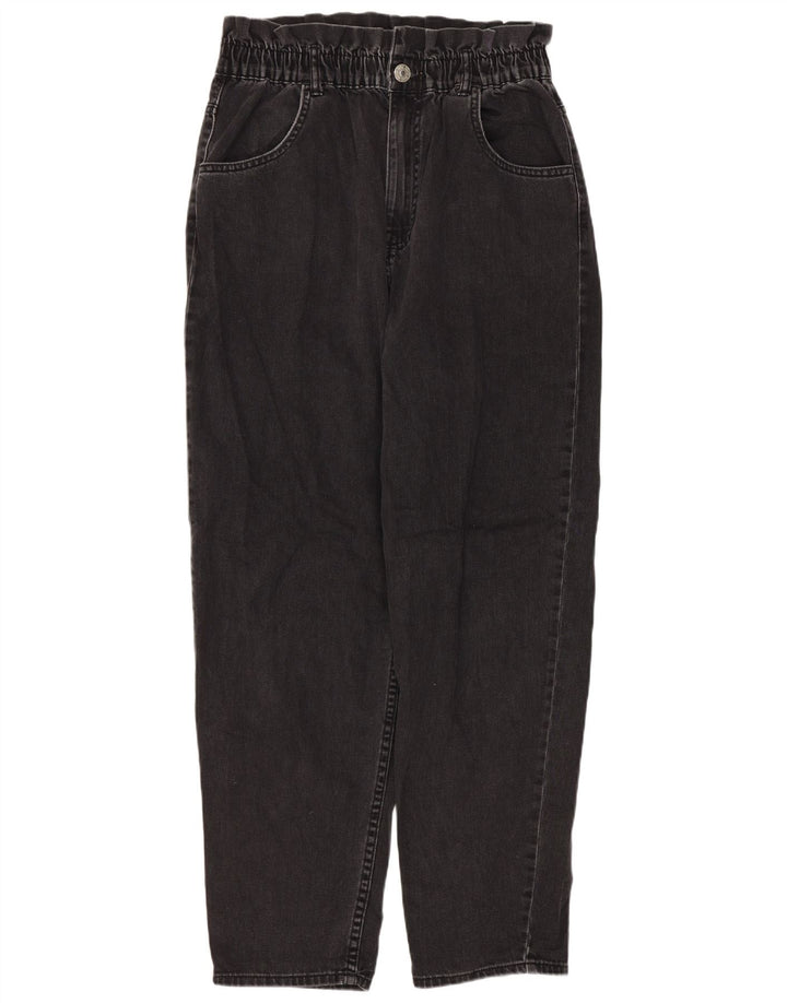 Женские джинсы свободного кроя с высокой талией Zara, средние W28 L27, серые