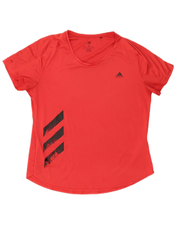 Женская футболка с рисунком Adidas Aeroready Top UK 20/22 XL Красный полиэстер