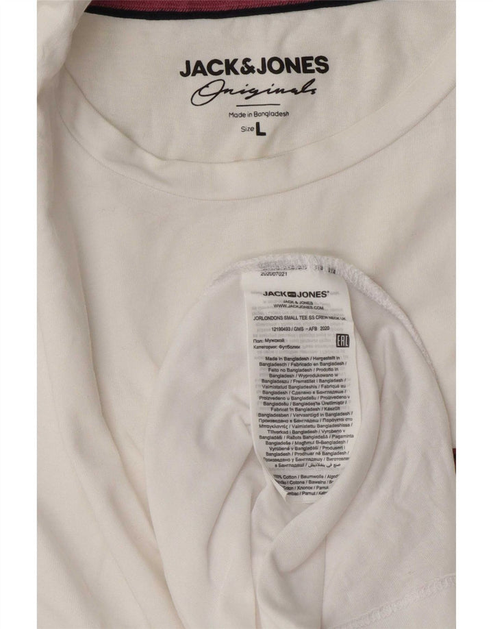 Мужская футболка Jack & Jones, большой белый хлопок