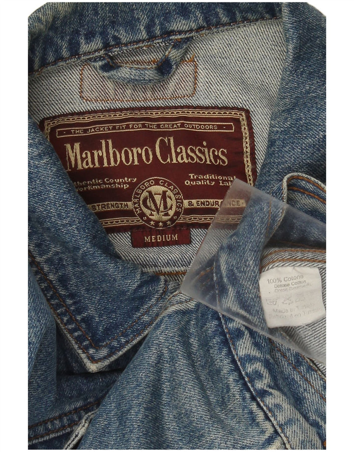 Мужская джинсовая куртка Marlboro Classics UK 38 средний синий хлопок