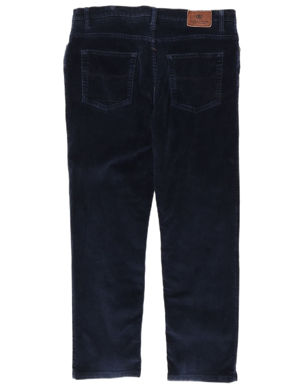 Мужские прямые вельветовые брюки Marks & Spencer Blue Harbour W36 L31 темно-синие