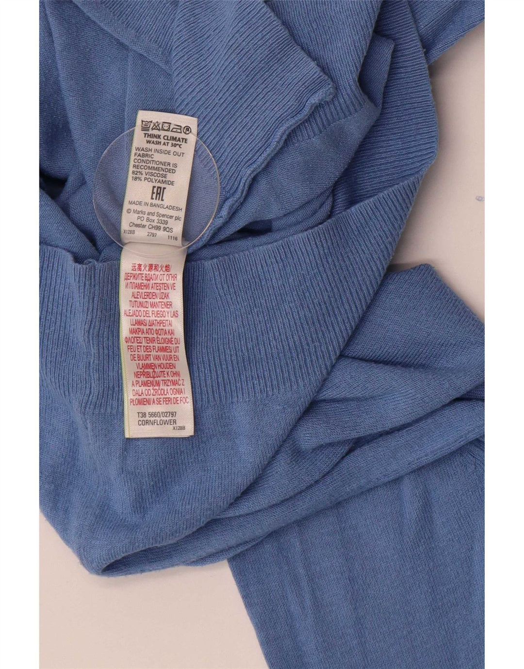 Женский укороченный кардиган Marks & Spencer UK 10, маленький синий вискоза