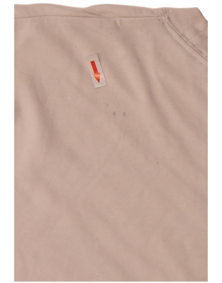 Мужская футболка с рисунком Nike Swoosh, средний белый хлопок, белый цвет