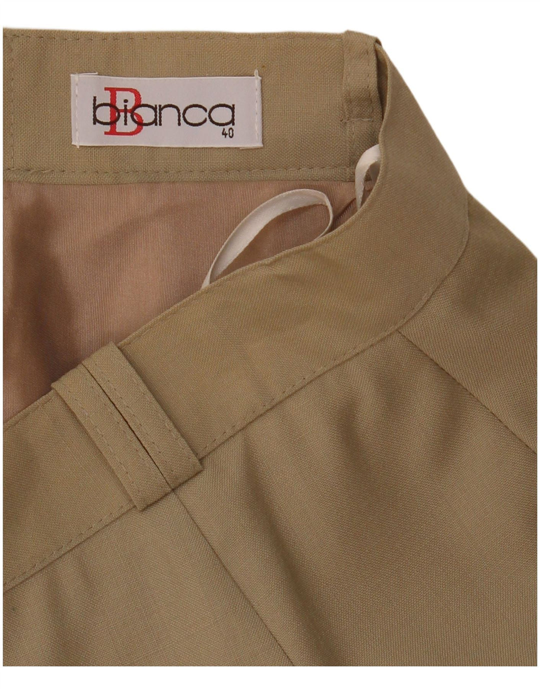 Женская прямая юбка Bianca EU 40 Medium W28, бежевая, новая шерсть
