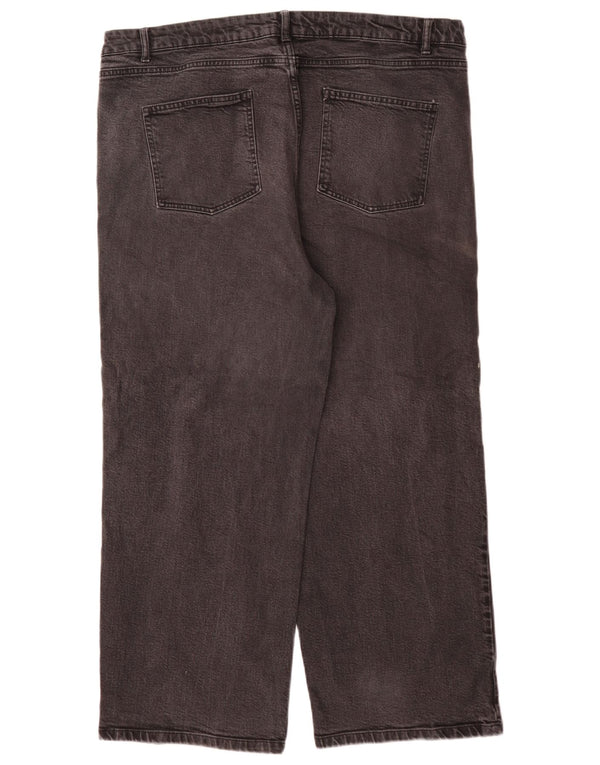 Женские широкие джинсы с высокой талией Marks & Spencer, Великобритания 22 3XL W44 L29 Серые