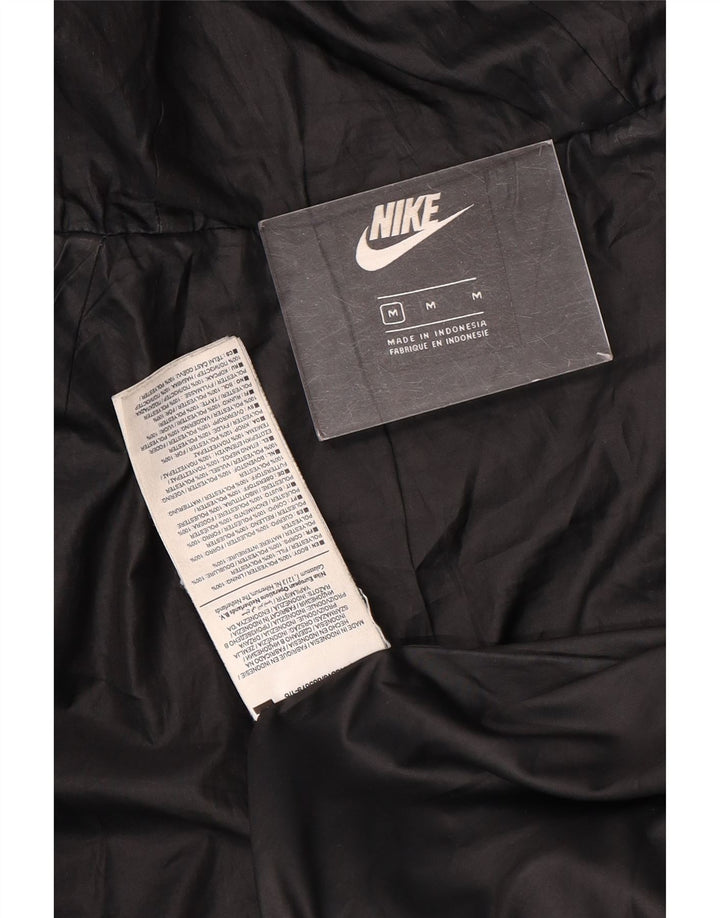 Женская утепленная куртка с капюшоном Nike UK 14, средний черный полиэстер