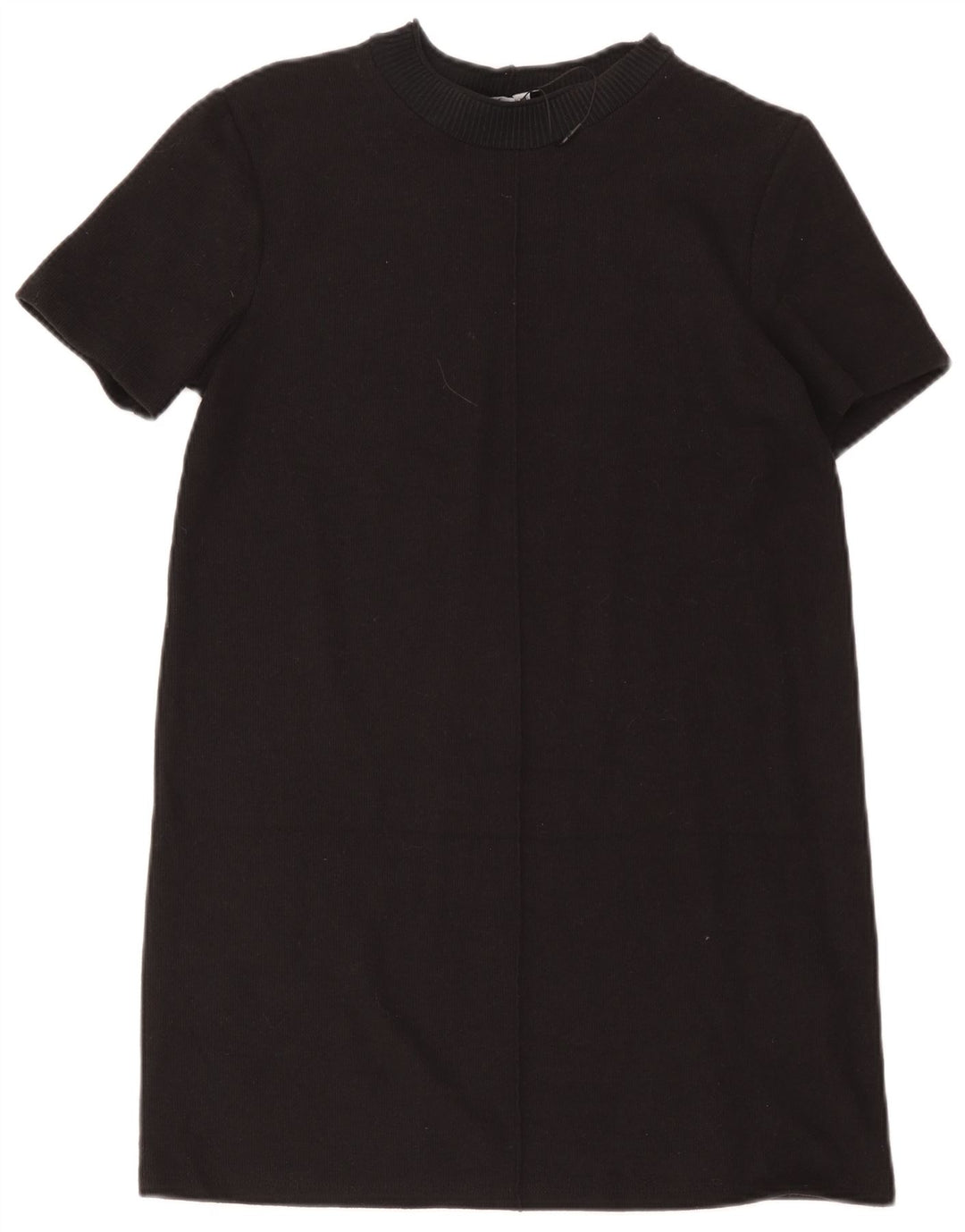 Женское платье прямого кроя Zara UK 12, средний черный хлопок
