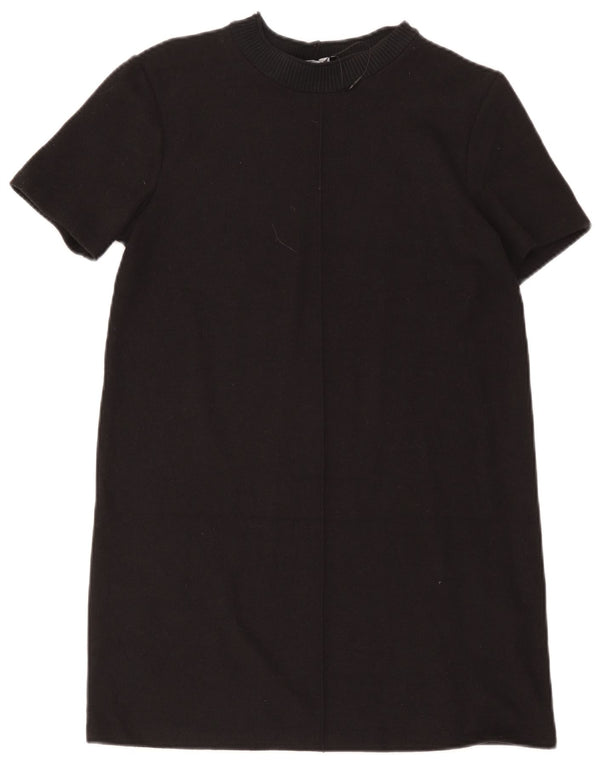 Женское платье прямого кроя Zara UK 12, средний черный хлопок