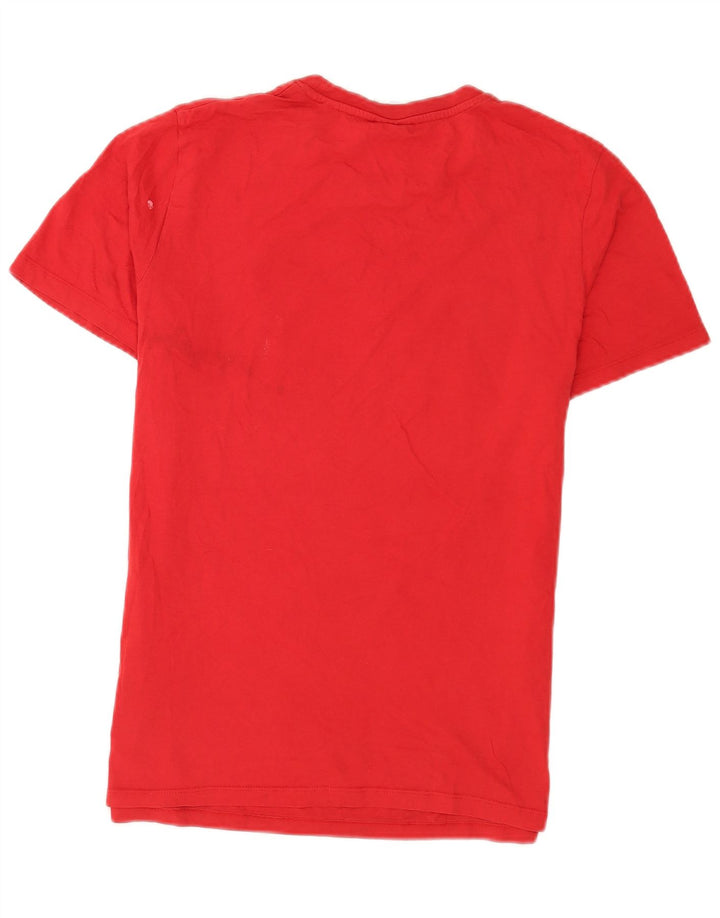 Мужская футболка с рисунком Jack & Jones из хлопка среднего красного цвета
