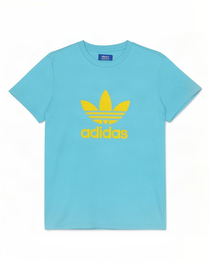 Мужская футболка с рисунком Adidas Top Medium Blue Cotton