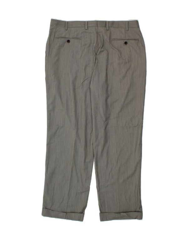 CHAPS Mens Pegged Suit Trousers W38 L30 Grey Polyester