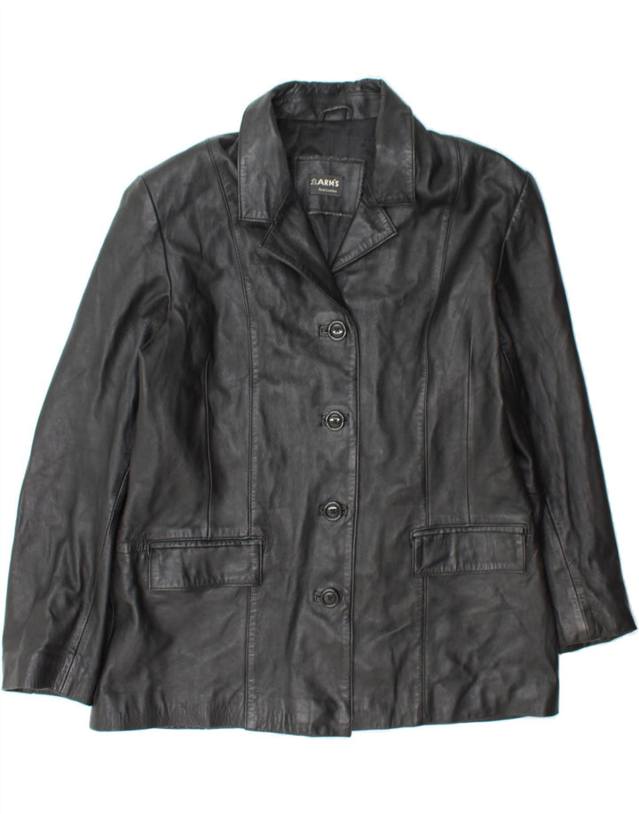 ARM'S Womens Leather Jacket UK 16 Large Black Leather Vintage ARM'S and Second-Hand ARM'S from Messina Hembry 