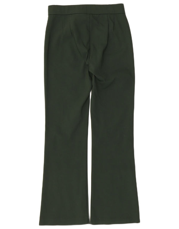 ZARA Женские повседневные брюки Bootcut, маленький размер W26 L25, зеленый хлопок