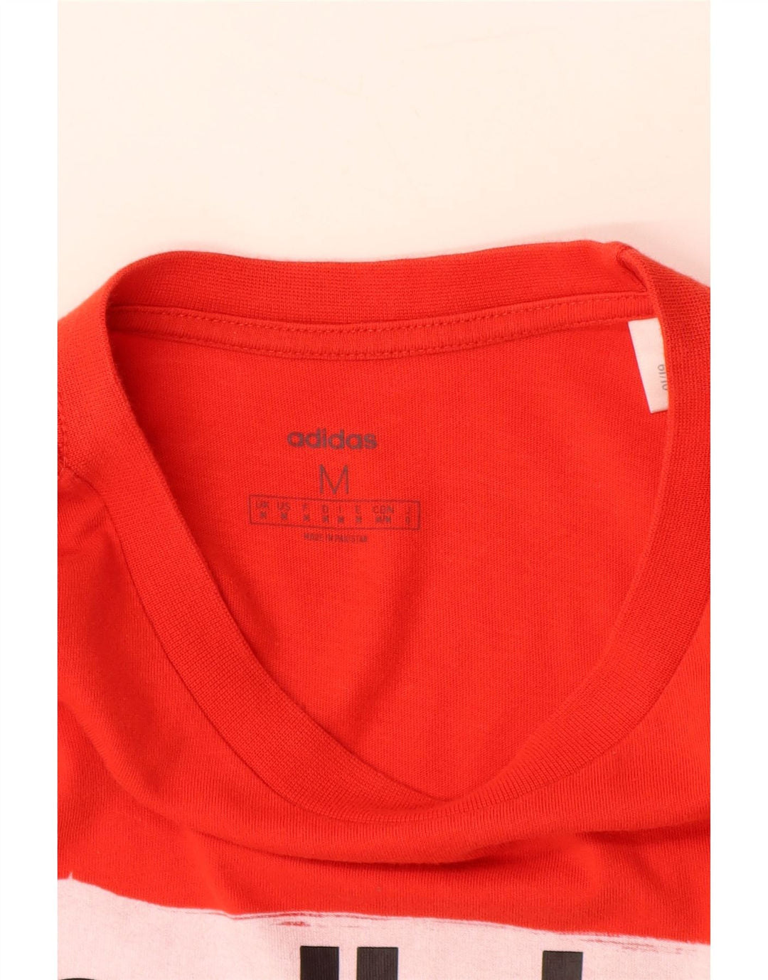 Мужская футболка ADIDAS с рисунком, хлопковый топ среднего красного цвета