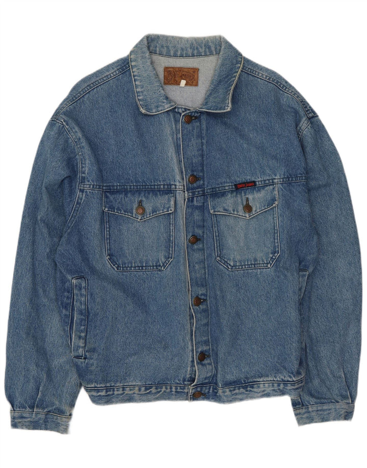 BILLY JEANS Mens Denim Jacket IT 48 Medium Blue Cotton