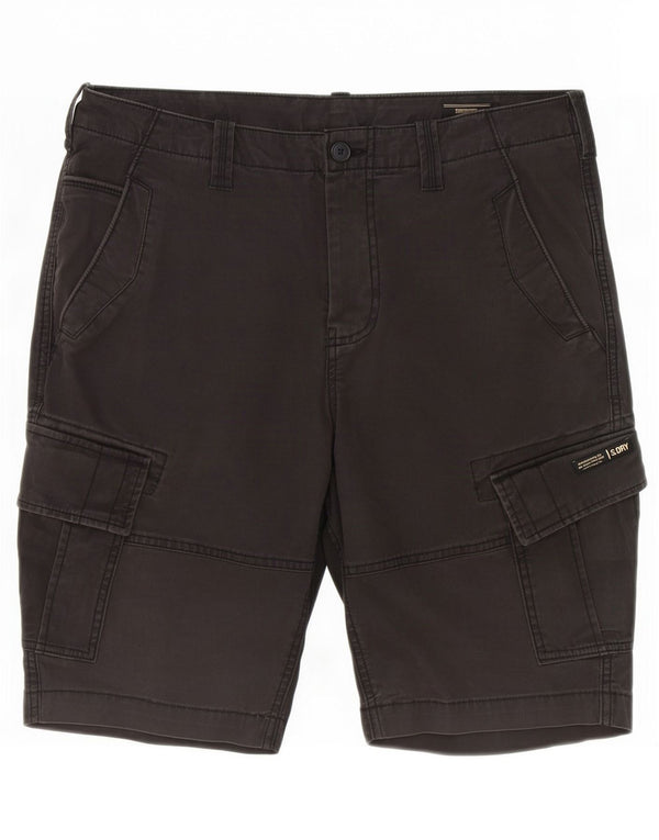 Мужские шорты-карго Superdry W34, большие серые, хлопок