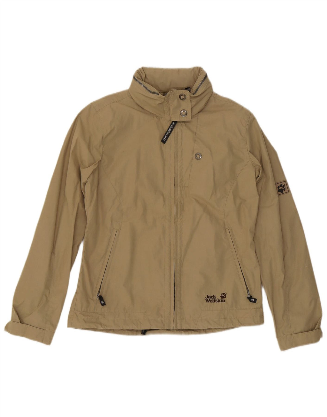 Женская куртка-бомбер Jack Wolfskin с капюшоном UK 16, большой цвет хаки