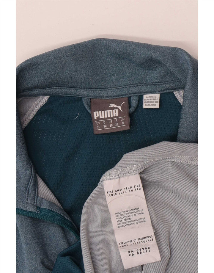 Женский спортивный костюм Puma, верхняя куртка UK 8, маленький синий полиэстер с цветными блоками
